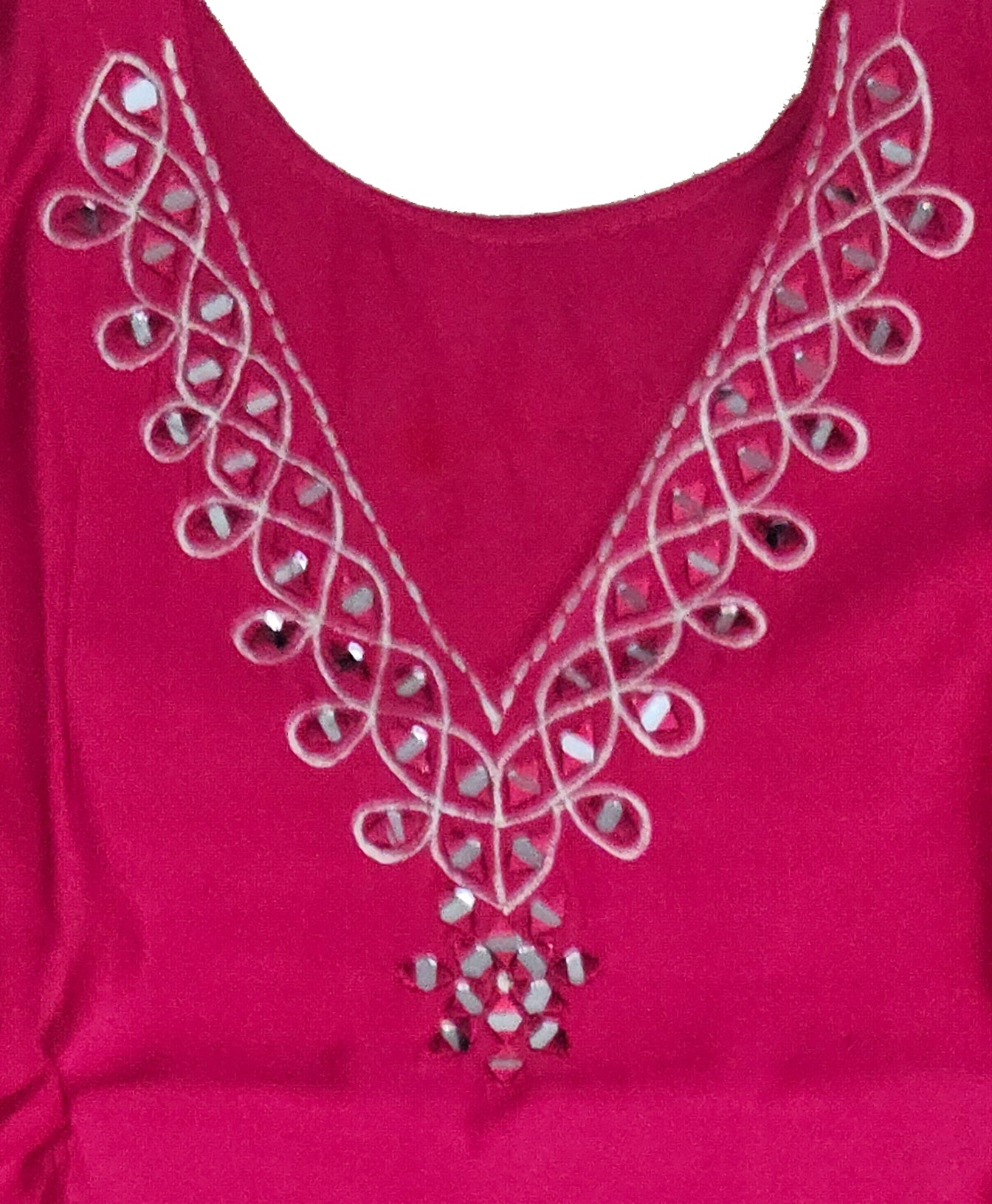 Elegant Plain Top with Glass Embellishments