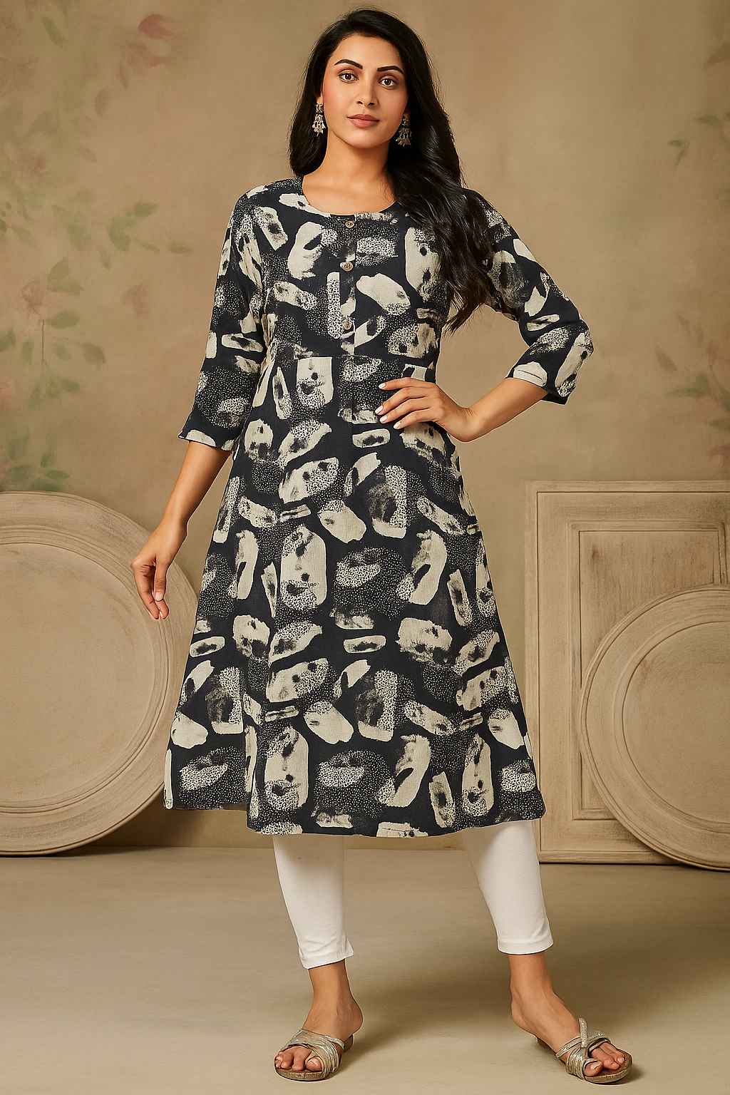 Popcorn Fabric Long Top - Comfortable & Stylish