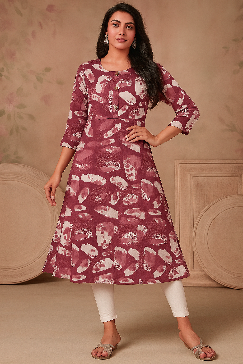 Popcorn Fabric Long Top - Comfortable & Stylish
