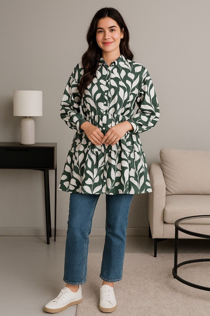 Printed Tunic with Full Sleeves