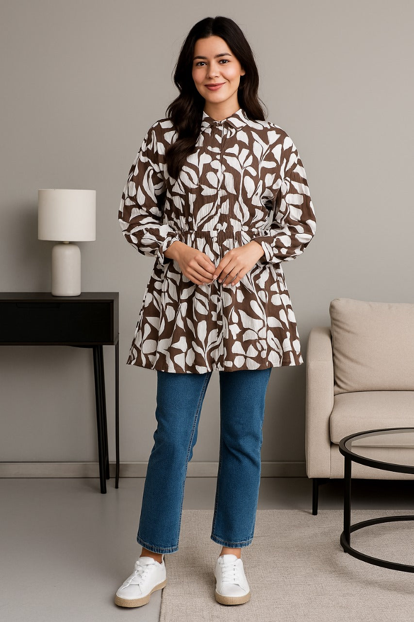Printed Tunic with Full Sleeves