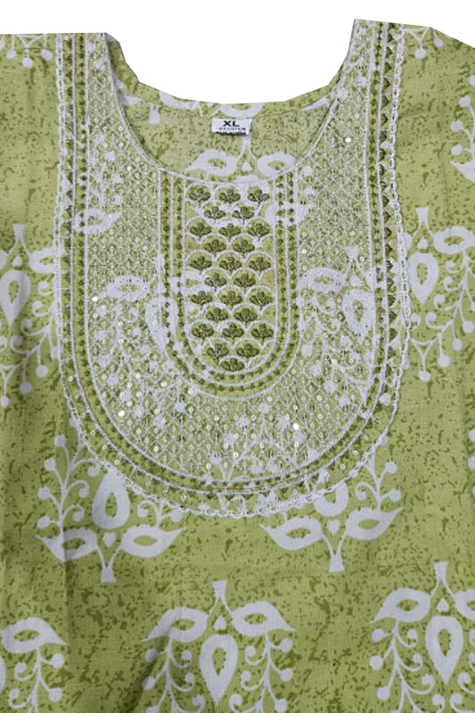 Cotton Casual Churidar Set with Printed Dupatta