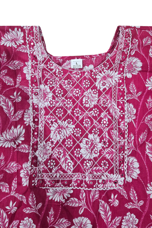 Cotton Casual Churidar Set with Printed Dupatta