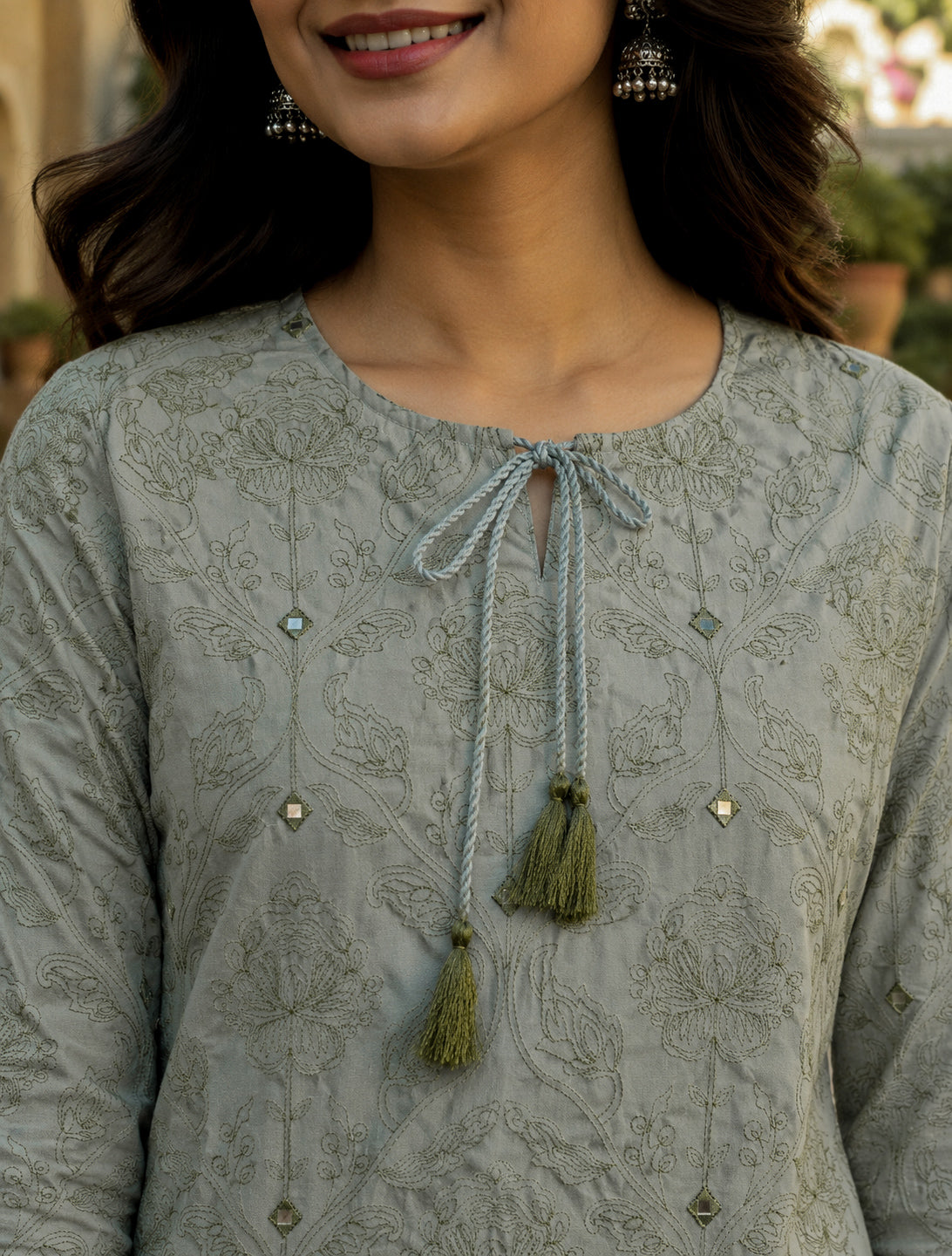 Kurti with Embroidery Design