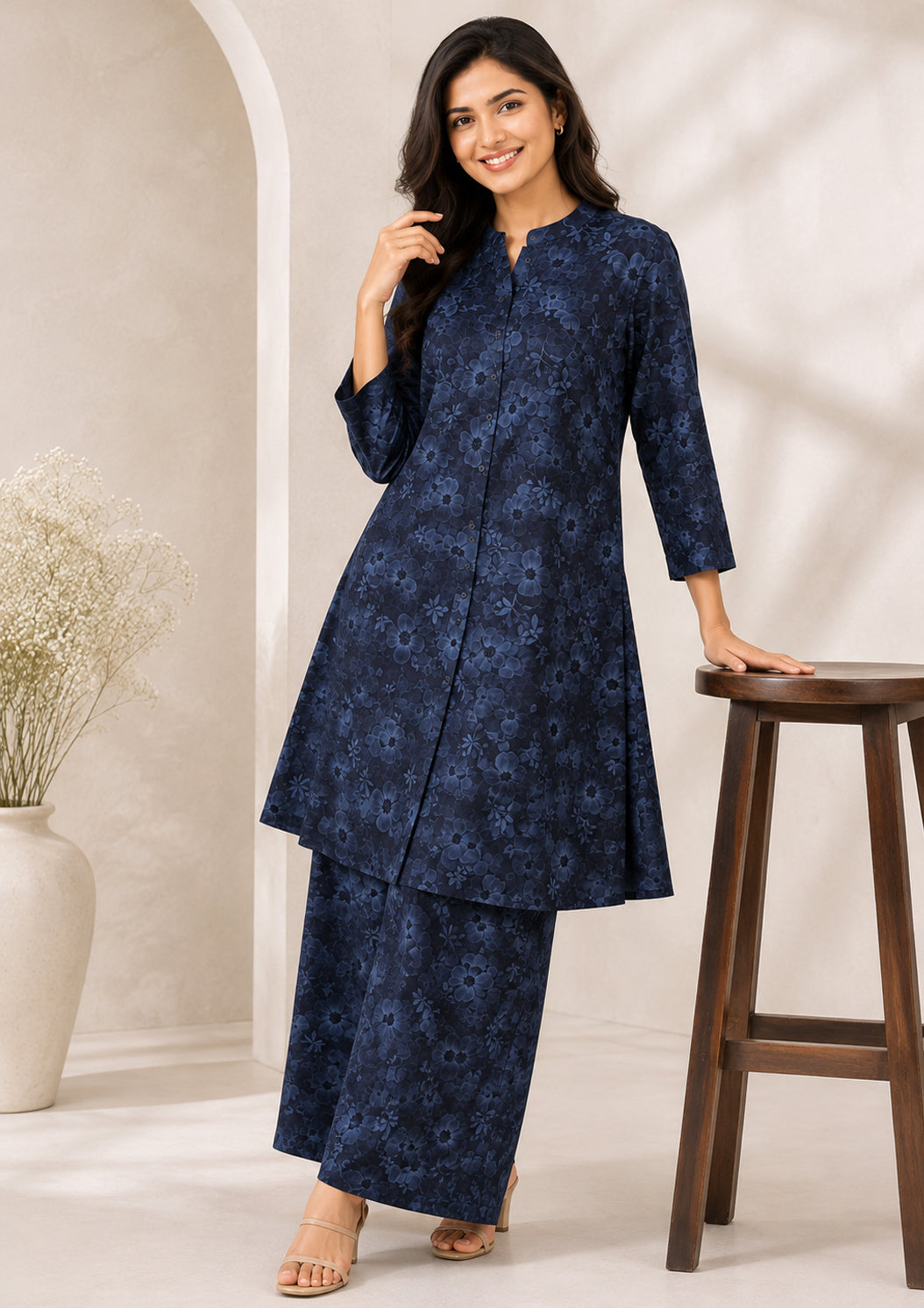 Floral Rayon Coord Set