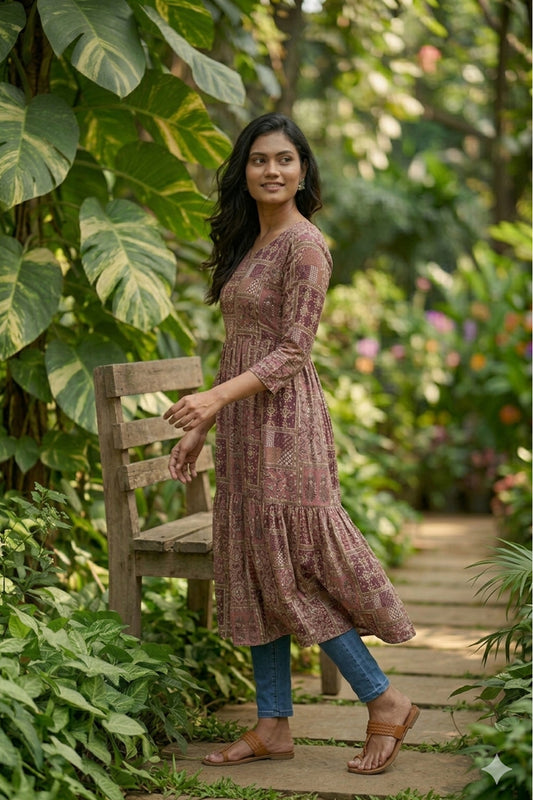 Cotton Knee Length A-Line Top