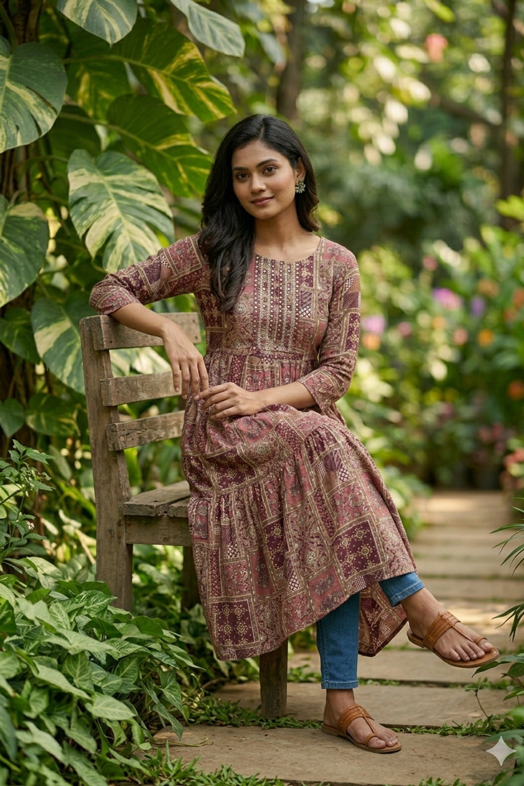 Cotton Knee Length A-Line Top