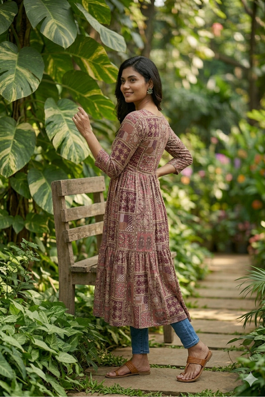 Cotton Knee Length A-Line Top