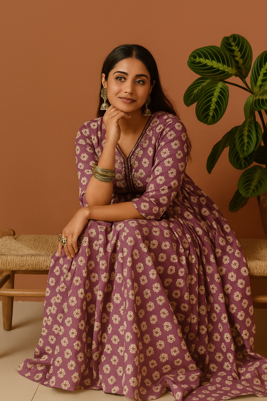 Aliyacut Cotton Kurti with Three-Fourth Sleeves