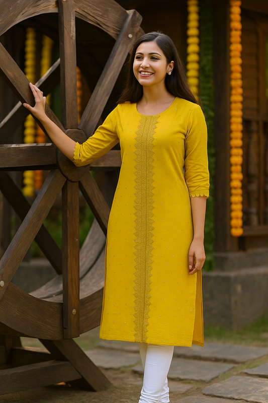 VARTICAN Straight Kurthi - Elegant Indian Ethnic Wear for Women