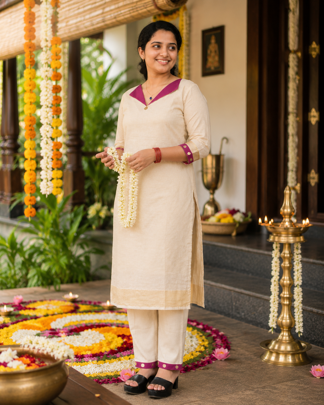 Festival Traditional Tissue Fabric Coord Set