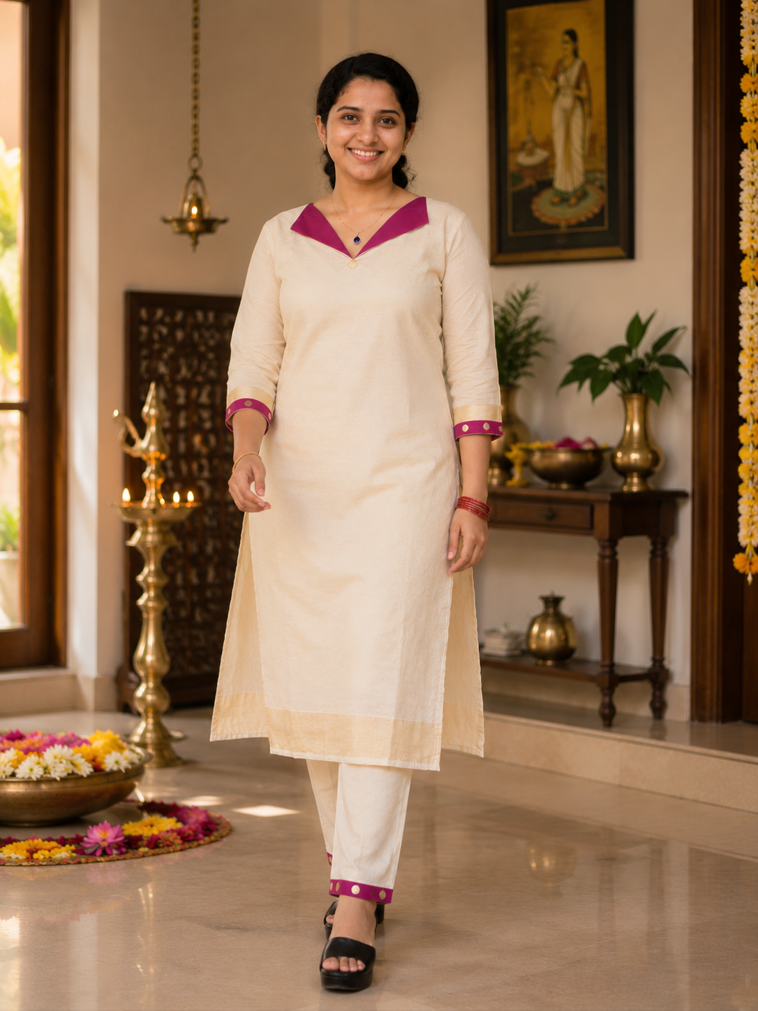 Festival Traditional Tissue Fabric Coord Set