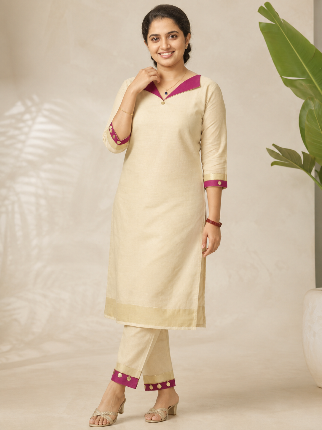 Festival Traditional Tissue Fabric Coord Set