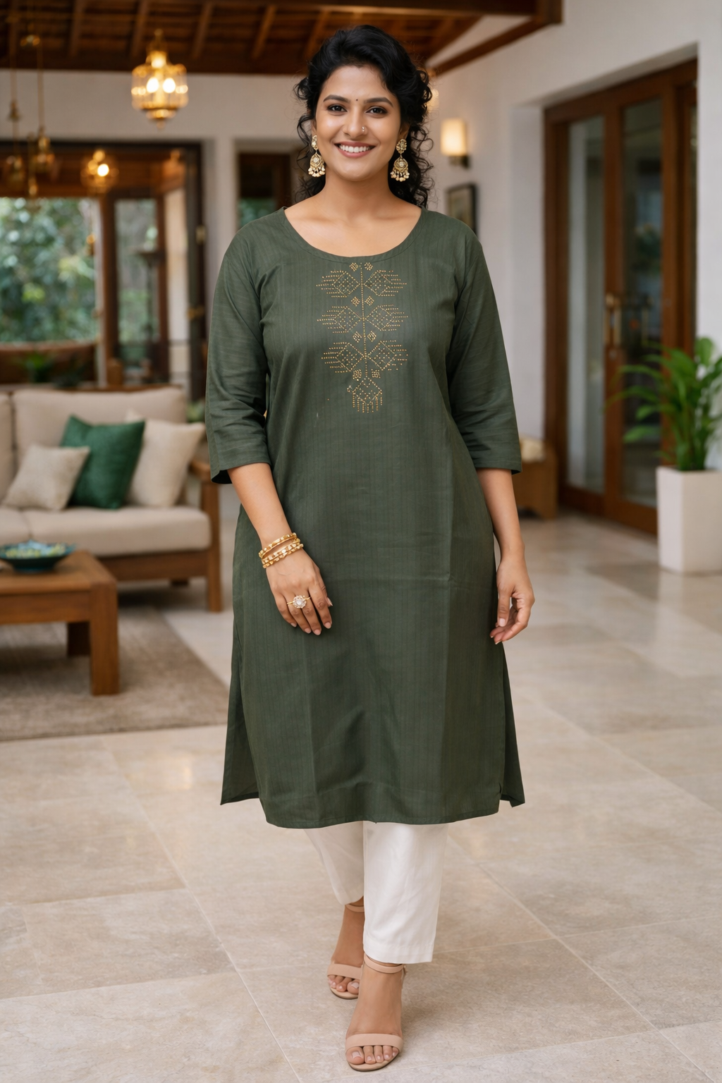 Side Open Top in Popcorn Fabric