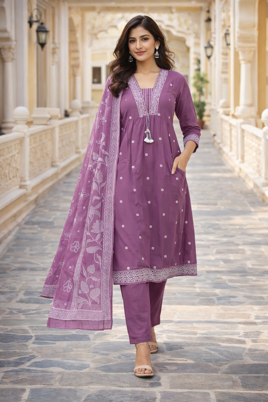 Elegant Cotton Ethnic Suit Set