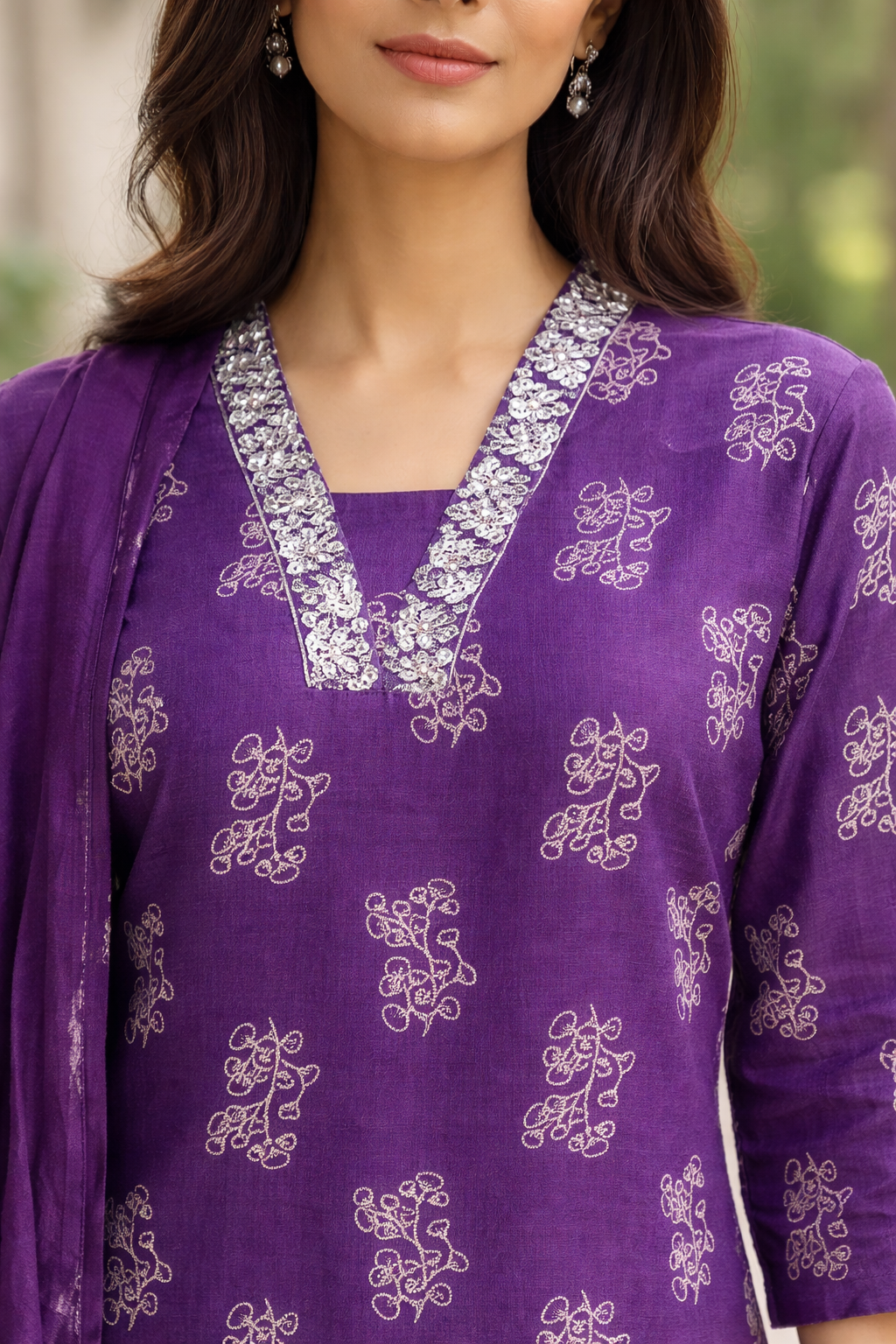 Cotton Silk Mix Churidar Set