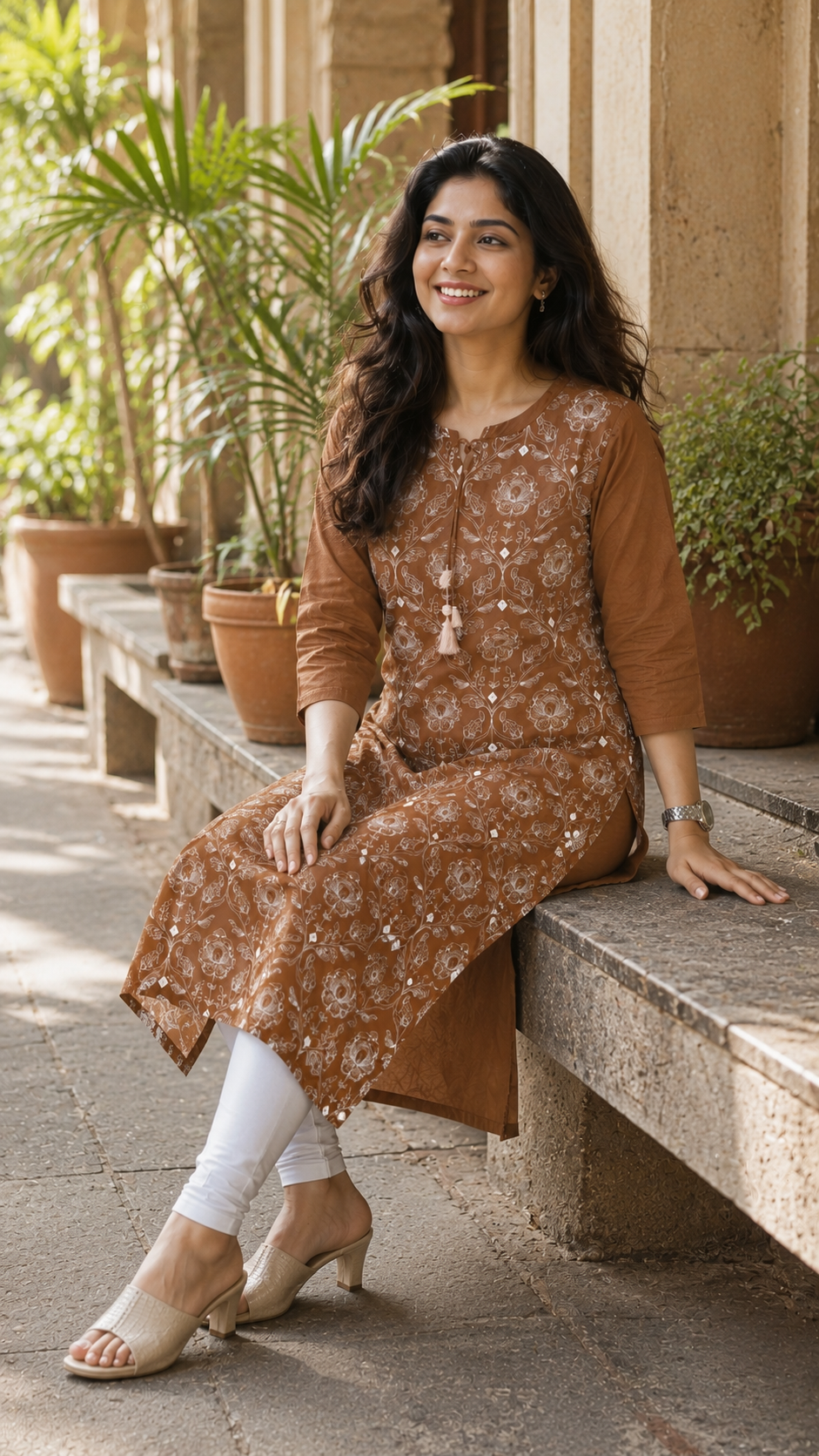 Kurti with Embroidery Design