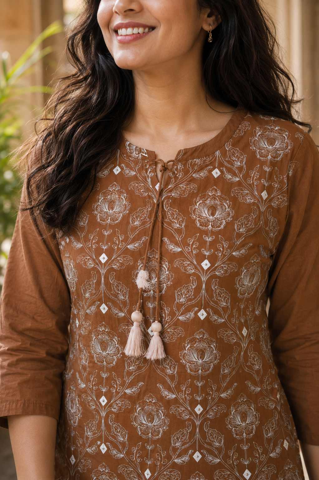 Kurti with Embroidery Design