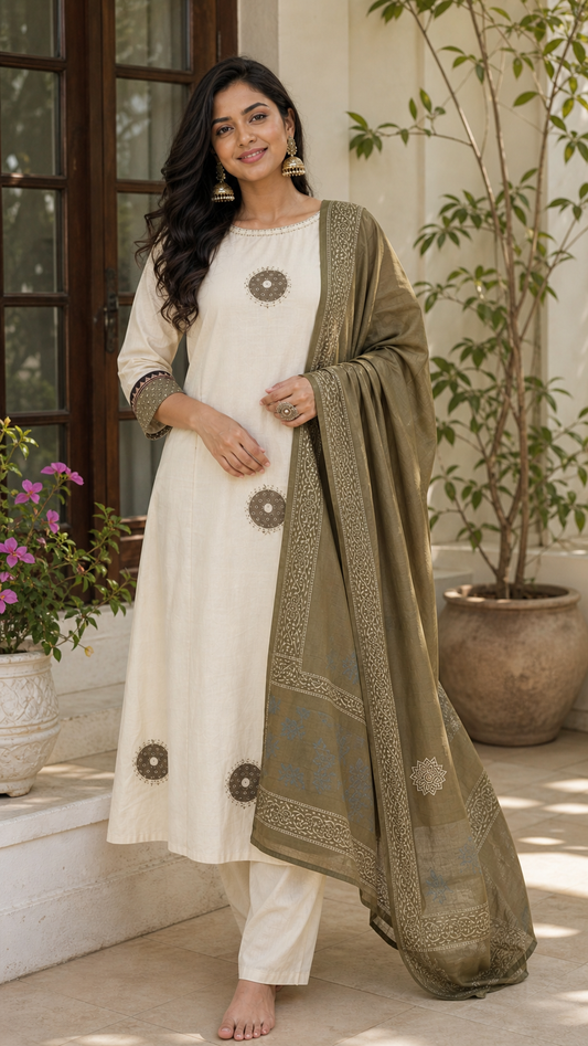 Cotton Churidar Set