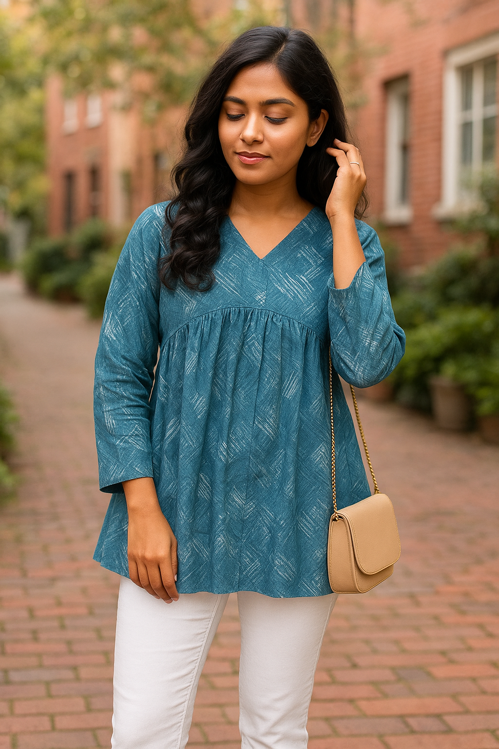 Aliyacut Design Short Tunic Top