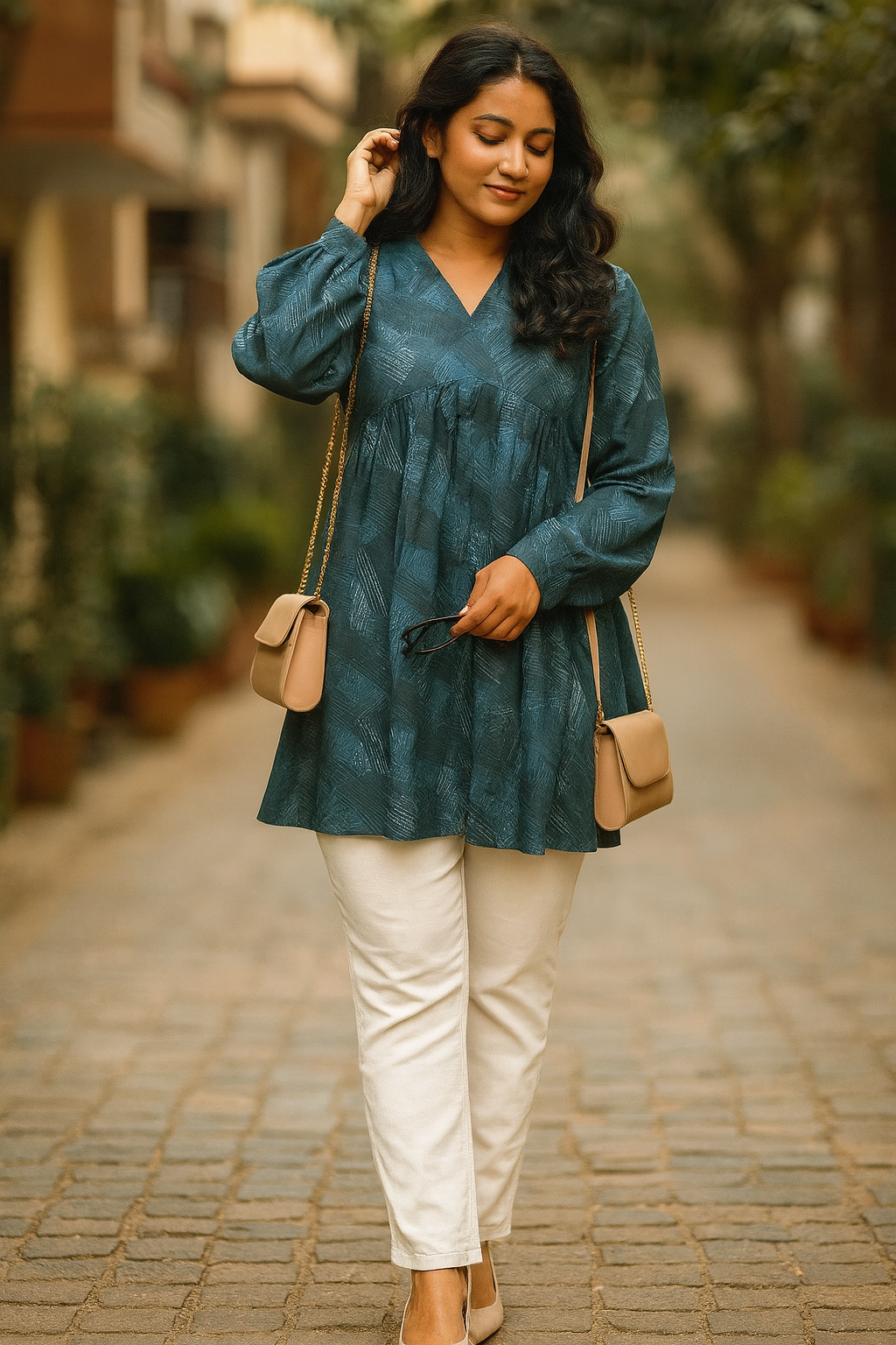 Aliyacut Design Short Tunic Top