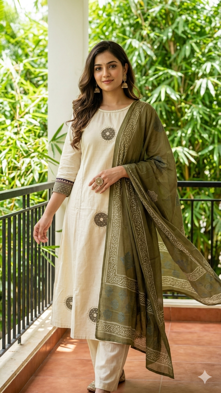 Cotton Churidar Set