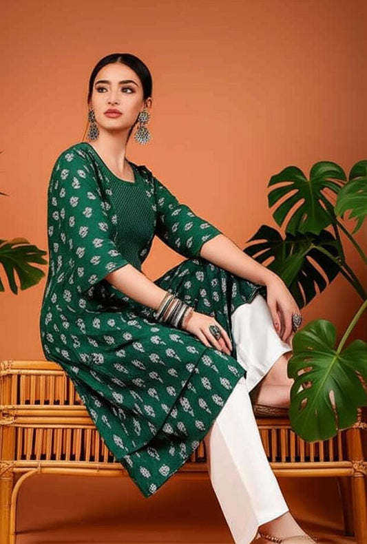 Cotton Kurti with Traditional Embroidery Work