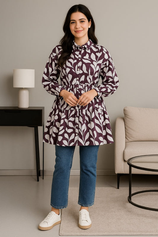 Printed Tunic with Full Sleeves