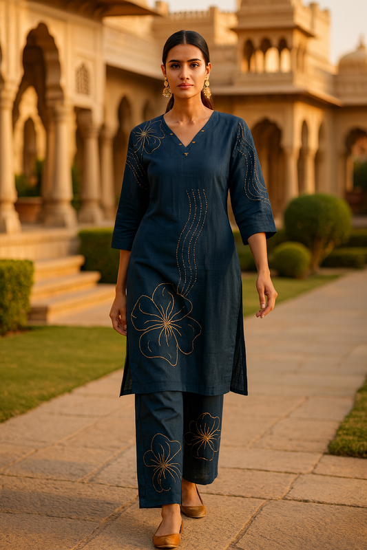 Cotton Premium Cordset with palazzo pants