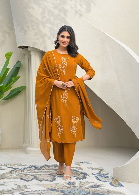 Elegant Cotton Ethnic Suit Set