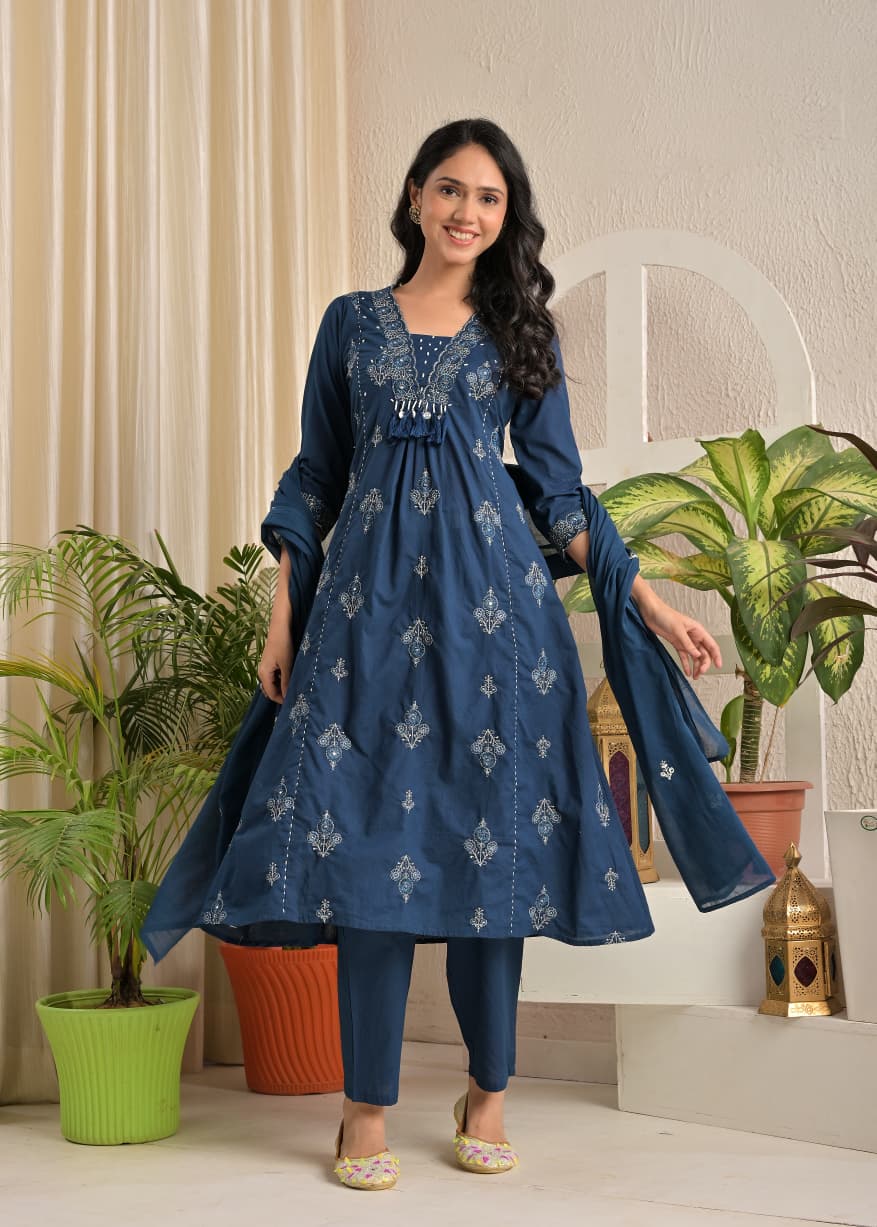 Elegant Cotton Ethnic Suit Set