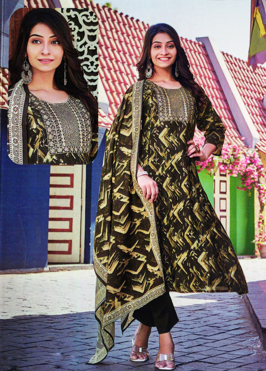 Maslin Fabric Umbrella Cut Churidar